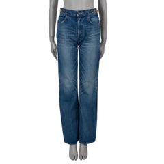 CELINE Dunkle Union Wash Blau MARGARET STRAIGHT Hose 27 XS