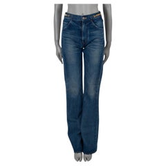 CELINE Dark Union Wash blue SERGE GOURMETTES FLARED Pants 26 XS