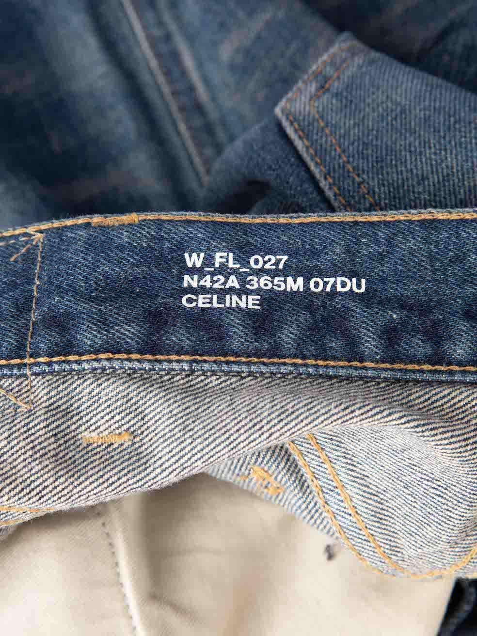 Women's Céline Dark Union Wash Denim Pearl Low Rise Jeans Size S