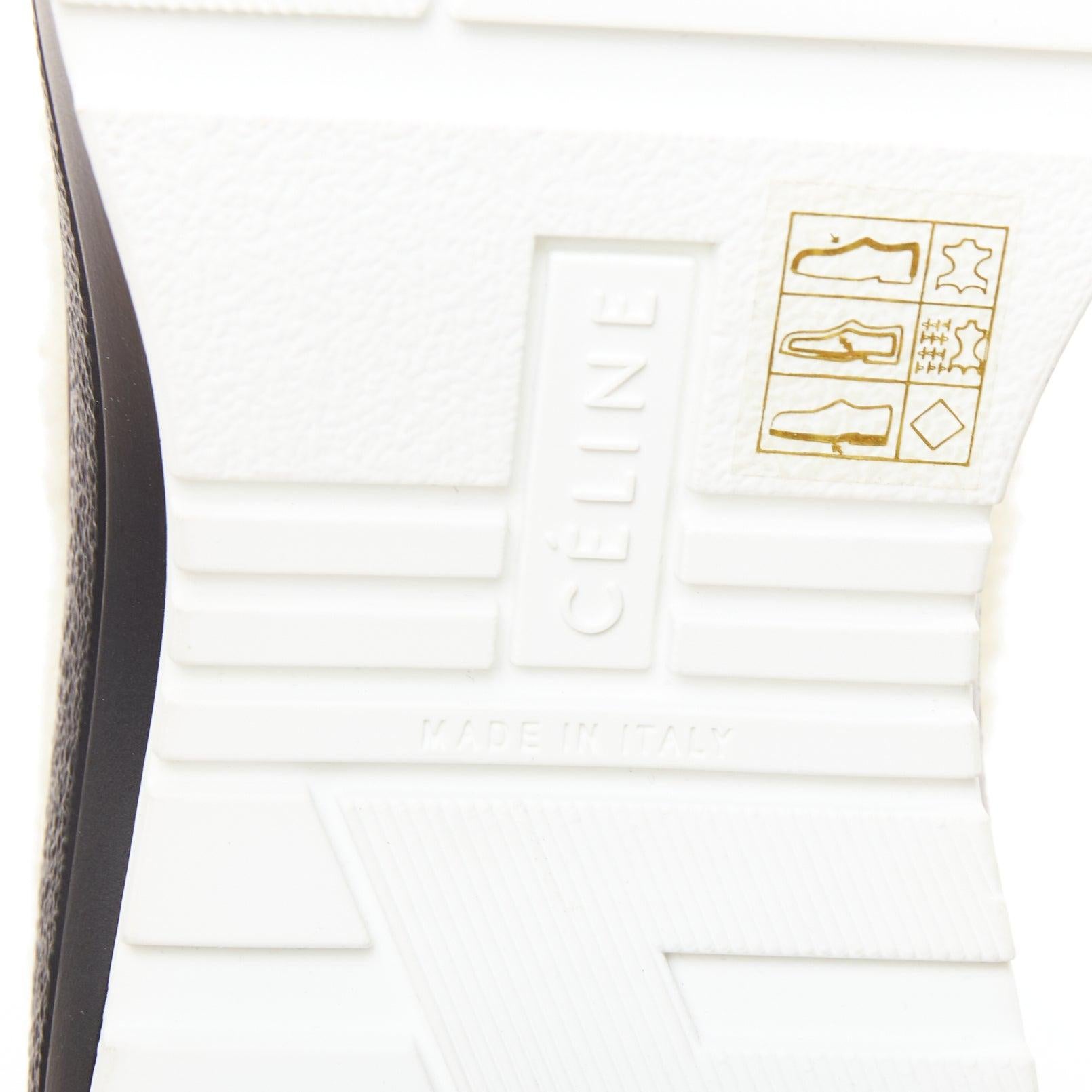 CELINE Entrega beige shearling negro entresuela chunky sneakers EU40 en venta 5