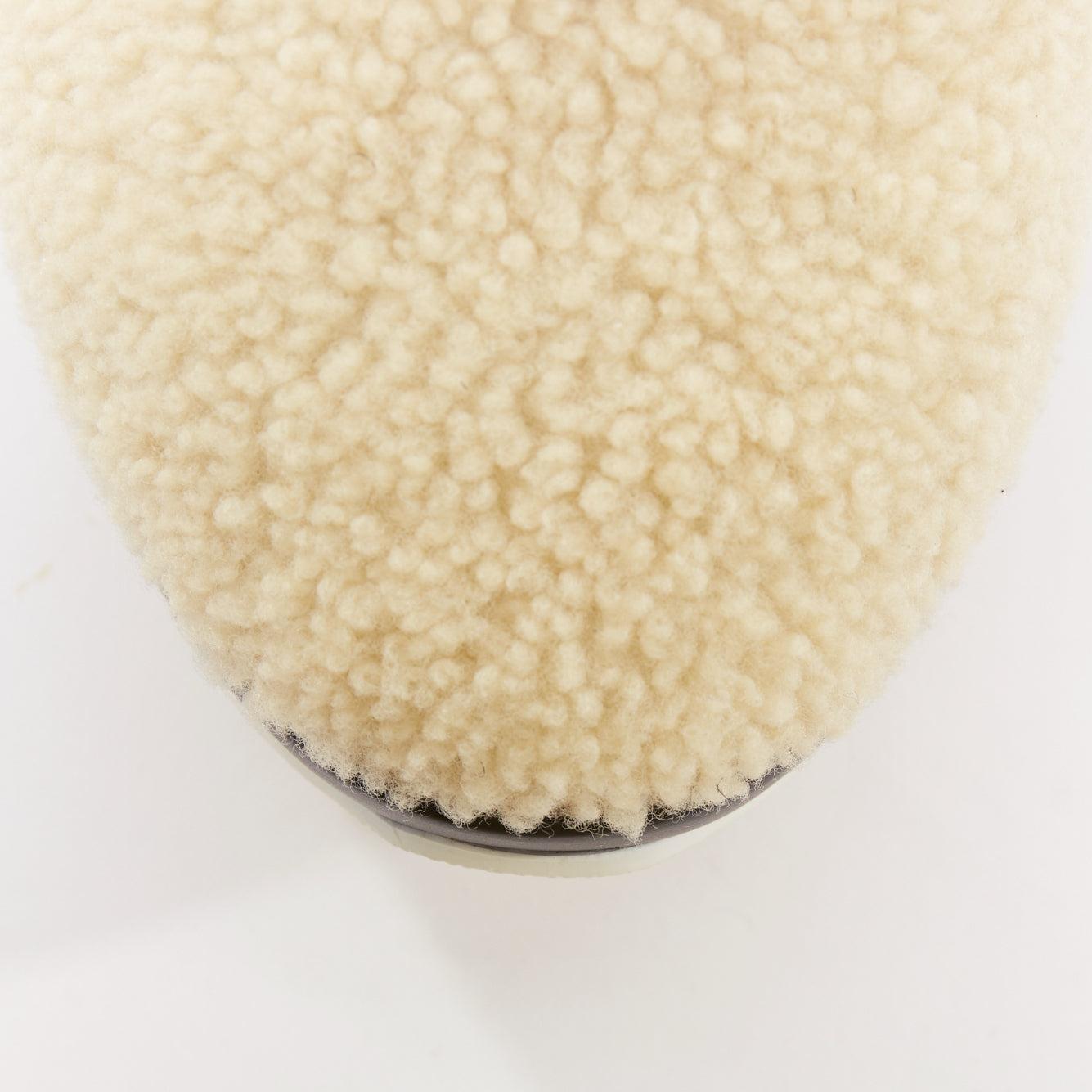 CELINE Entrega beige shearling negro entresuela chunky sneakers EU40 en venta 1