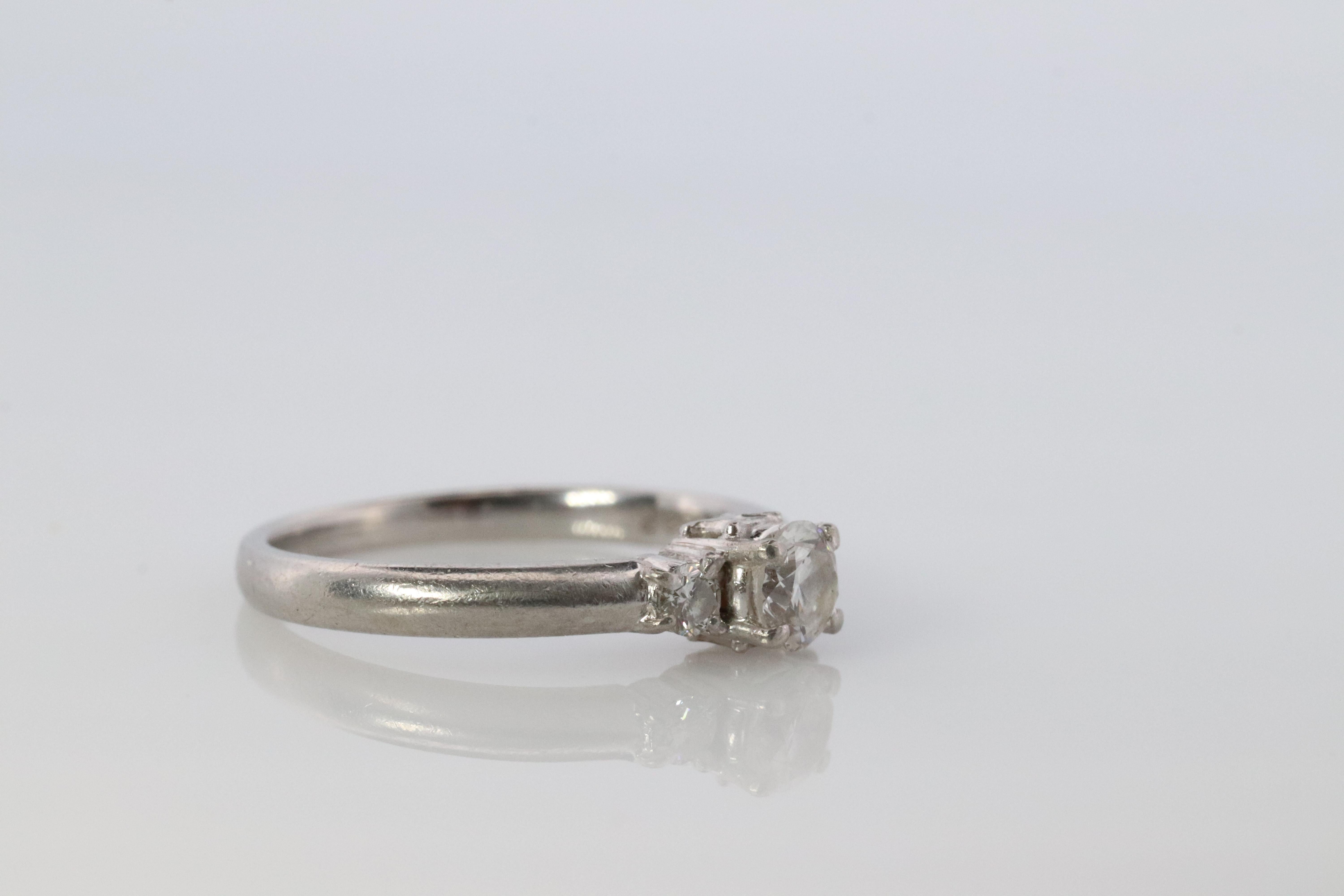 Celine Diamond Ring. Diamond Solitaire Engagement Pt900 Platinum band. Certified For Sale 2