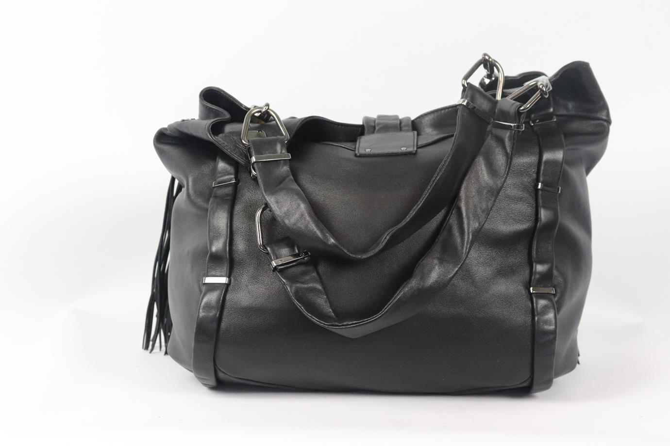 Celine Dimitri Fringed Leather Shoulder Bag In Excellent Condition In London, GB