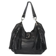 Celine Dimitri Fringed Leather Shoulder Bag