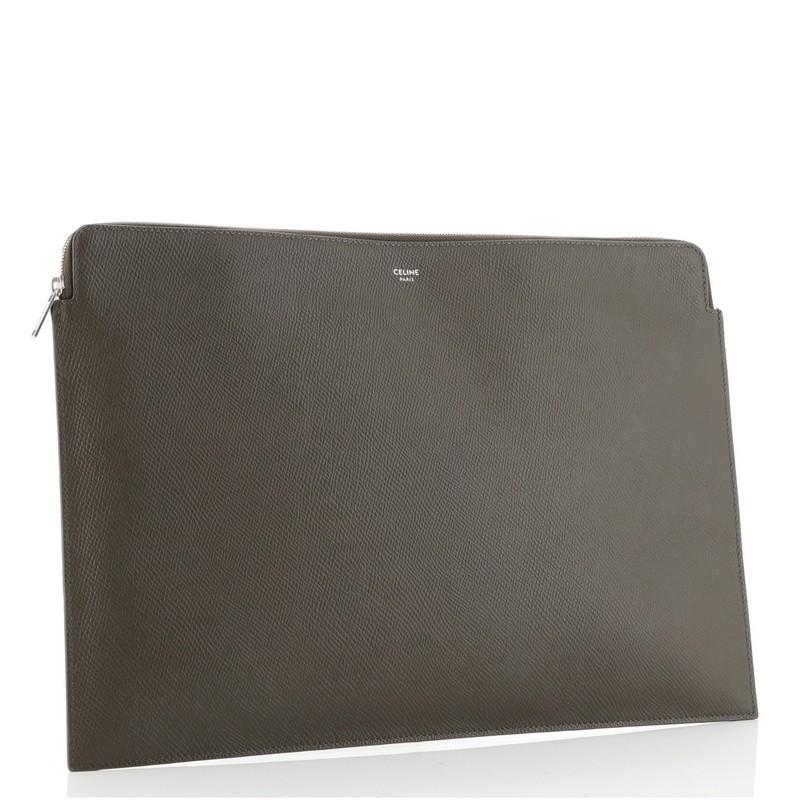 Dokumentenhalter aus Leder von Celine (Schwarz)