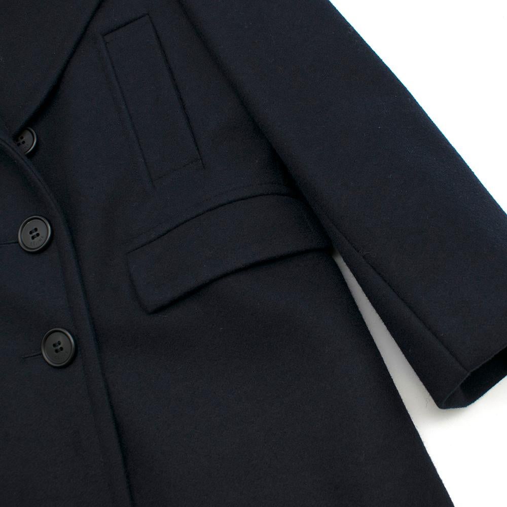 Celine Double Breasted Wool Navy Coat SIZE S 2