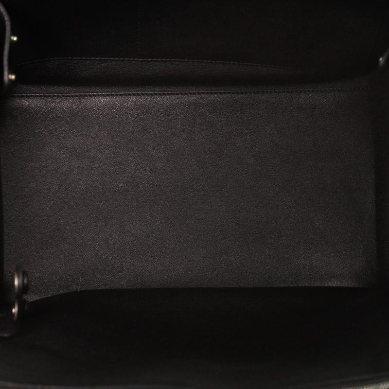 Black Celine Double Zip Trapeze Bag Leather