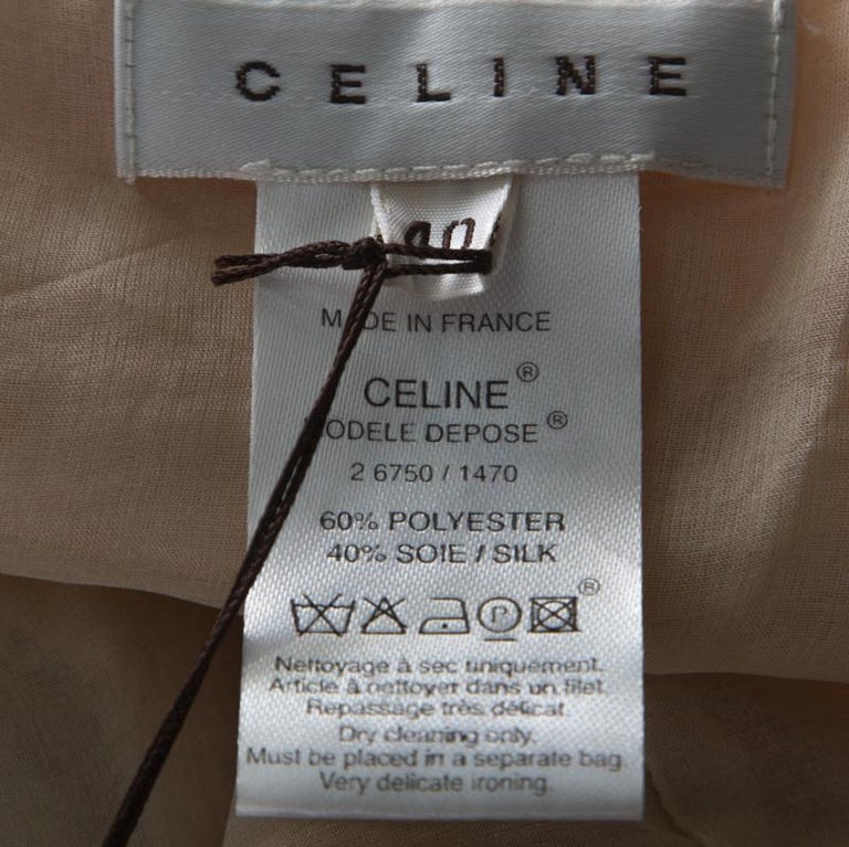 Céline Dusky Orange Silk Blend Ruched Detail Halter Neck Dress L For ...