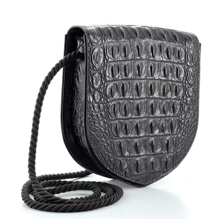 Celine Ecusson Bag Crocodile Embossed Leather Medium at 1stDibs