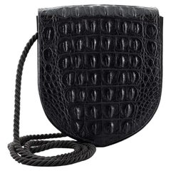 Celine Ecusson Bag Crocodile Embossed Leather Medium