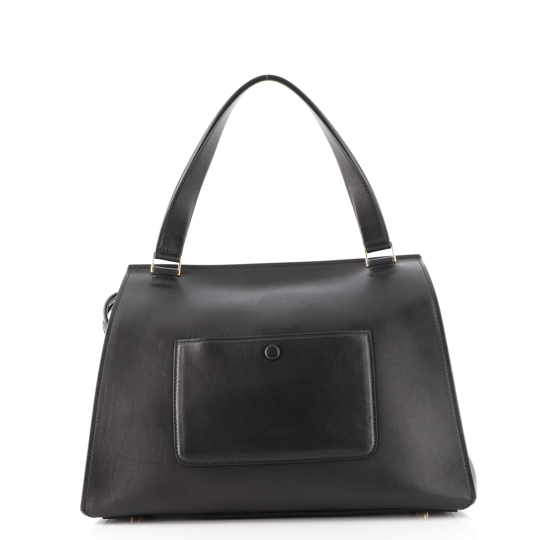 Celine Edge Bag Leather Medium In Good Condition In NY, NY