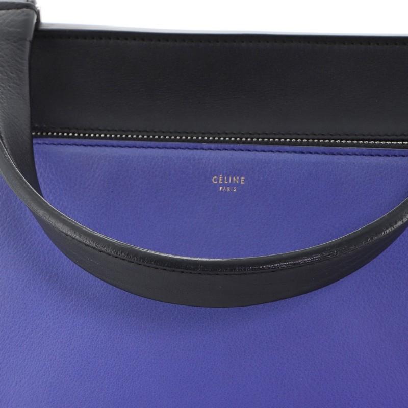 Purple Celine Edge Bag Leather Small