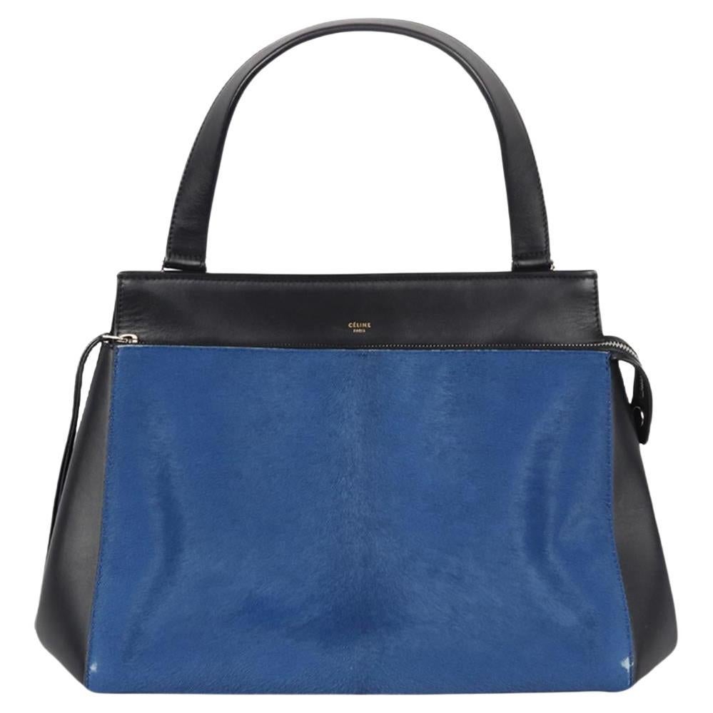 Celine Edge Medium Calf Hair And Leather Shoulder Bag For Sale