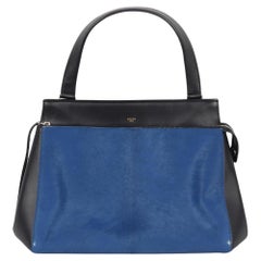 Celine Edge Medium Calf Hair And Leather Shoulder Bag