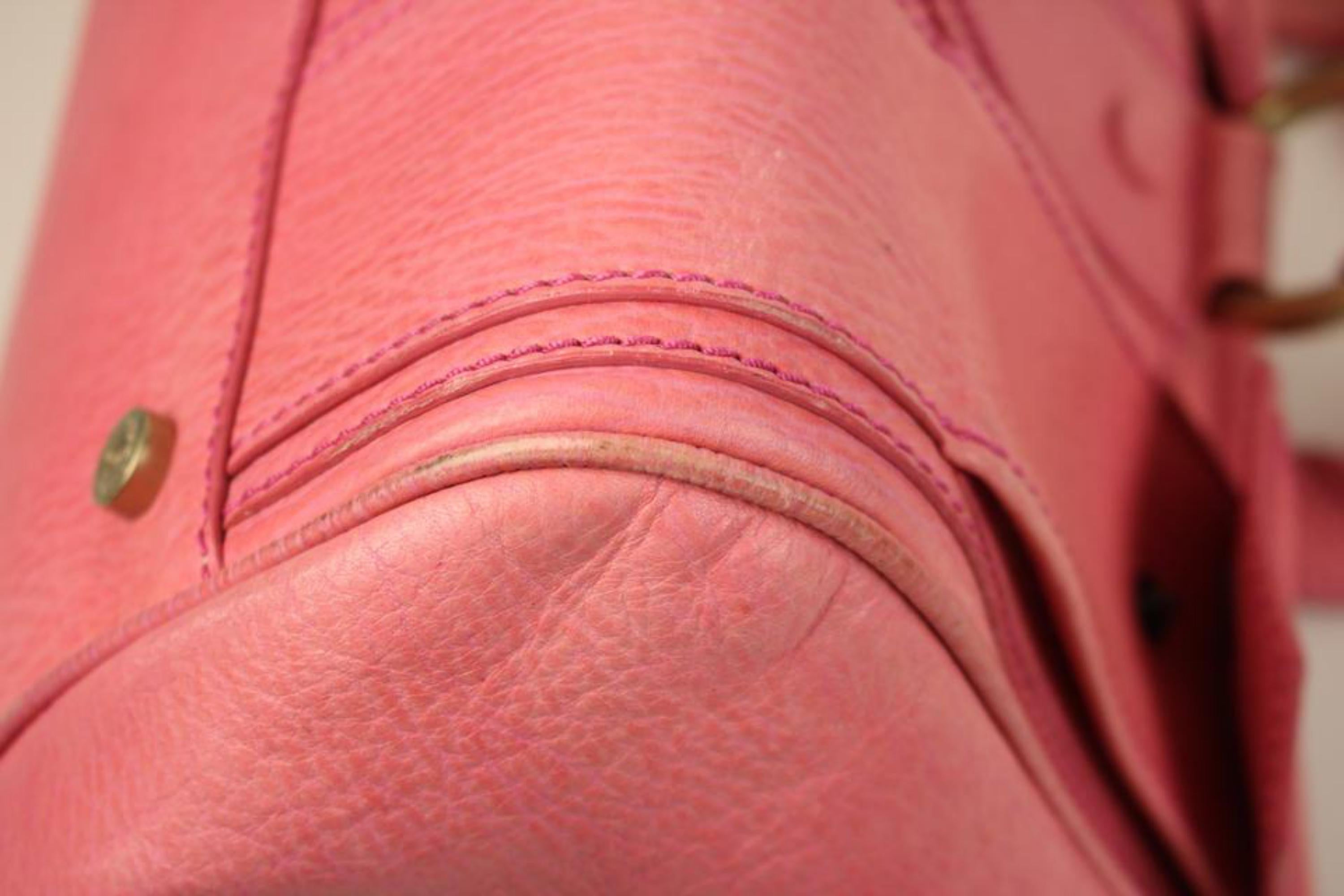 Céline Ella Long Doctor's Cesl27 Pink Leather Satchel For Sale 3