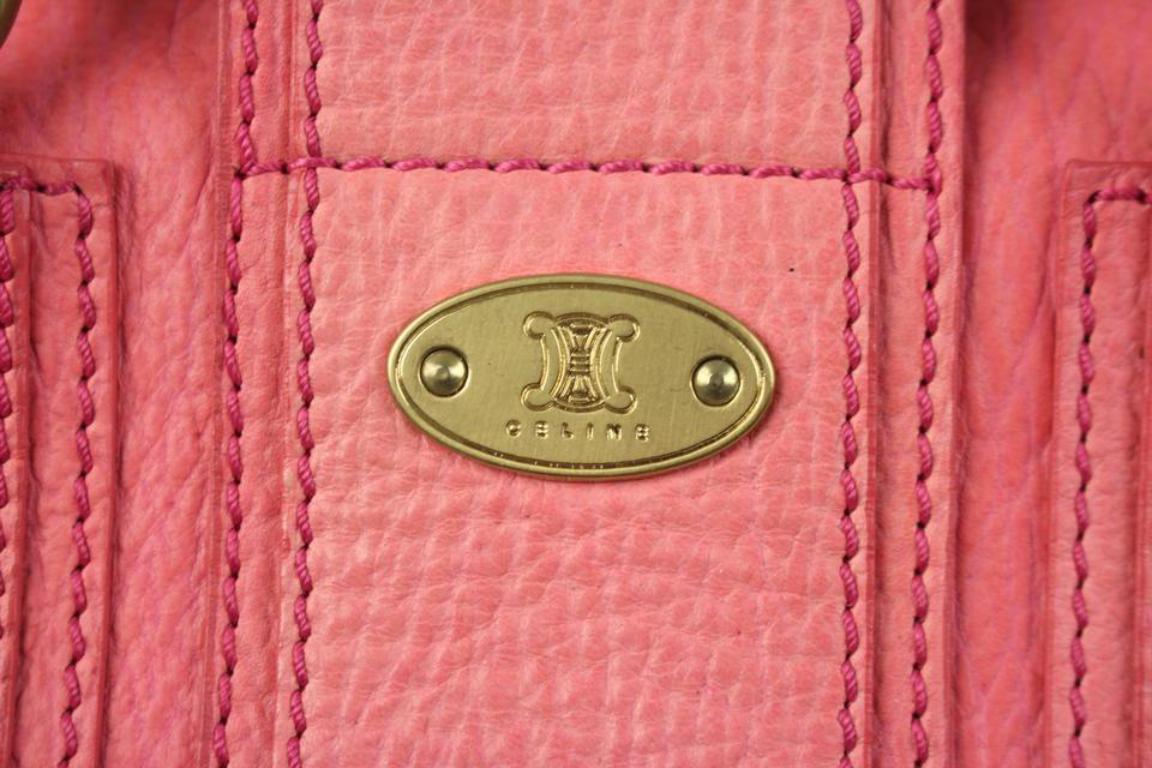 Céline Ella Long Doctor's Cesl27 Pink Leather Satchel For Sale 4