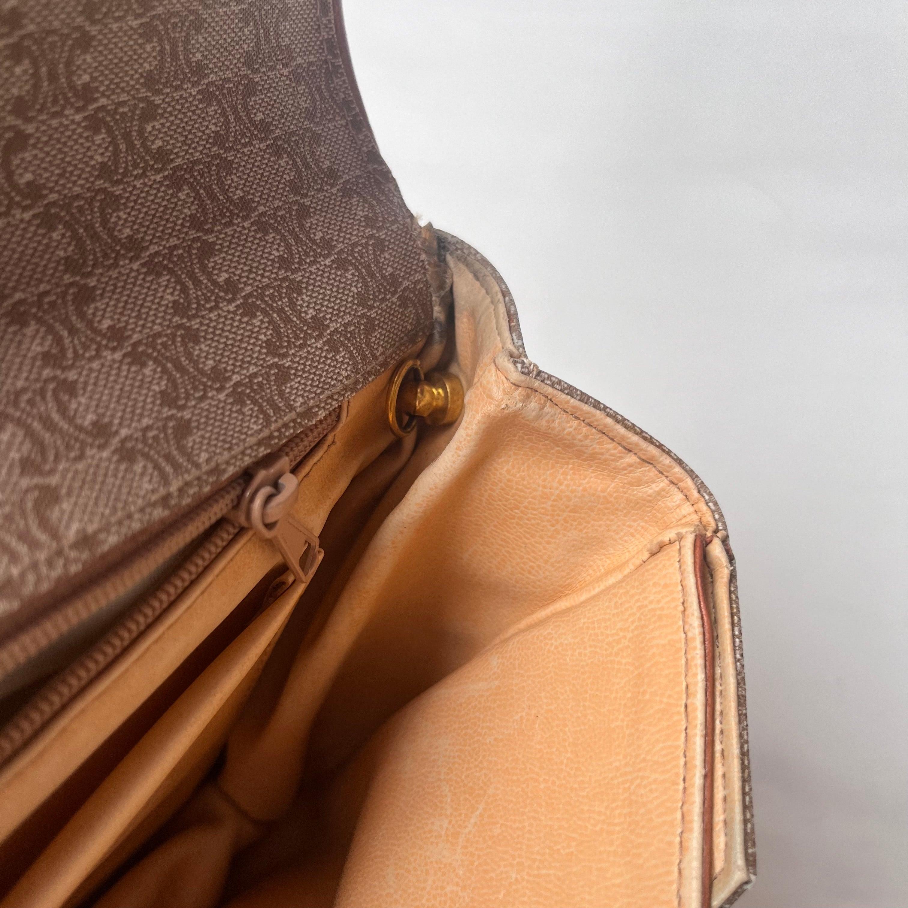 Celine Envelope Clutch bag in Brown Monogram For Sale 14