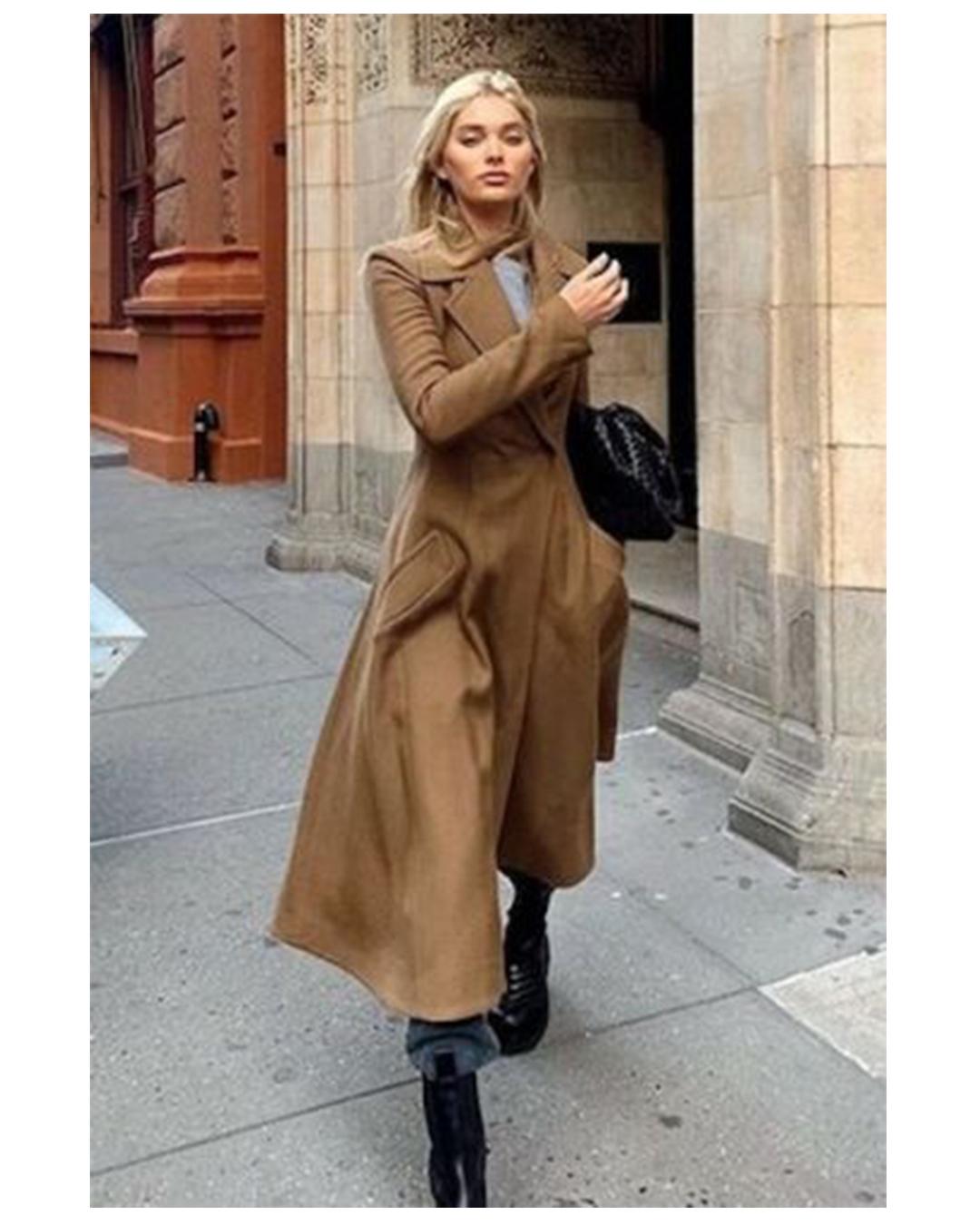 Celine Fall 2014 Phoebe Philo  gabardine wool fit and flare maxi coat in camel 3