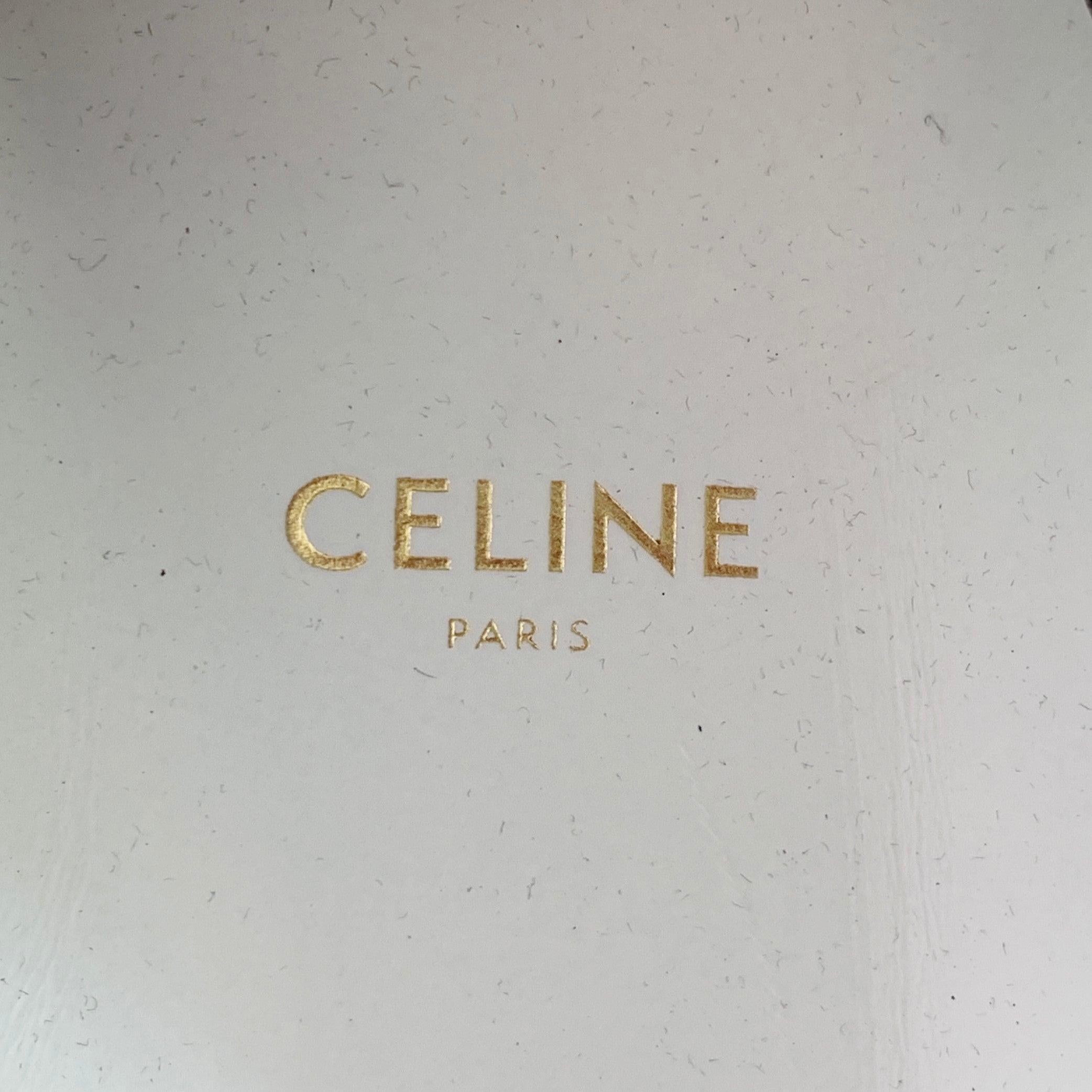 Celine Fall 2019 Size 9 Black White Marbled Canvas Lace-Up Sneakers en vente 2