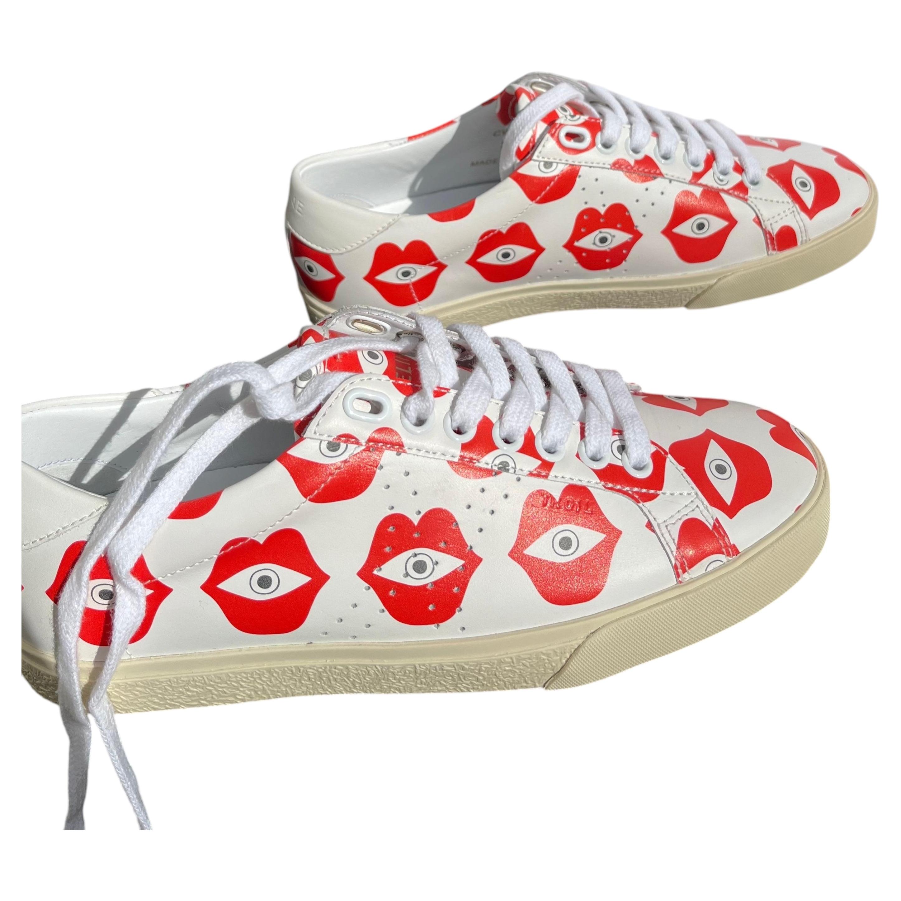 Celine Fall/Winter 2019 Triomphe Telepathic Love Print Sneakers For Sale