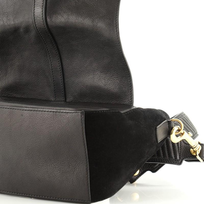 Celine Flap Messenger Bag Leather and Suede 2
