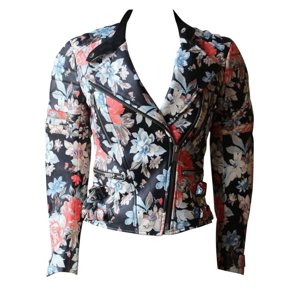 Celine Floral Leather Biker Jacket at 1stDibs | floral leather jacket ...