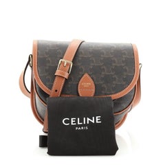 Celine Folco Bag Triomphe en toile enduite Medium