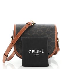 Celine Folco Bag Triomphe Coated Canvas Medium