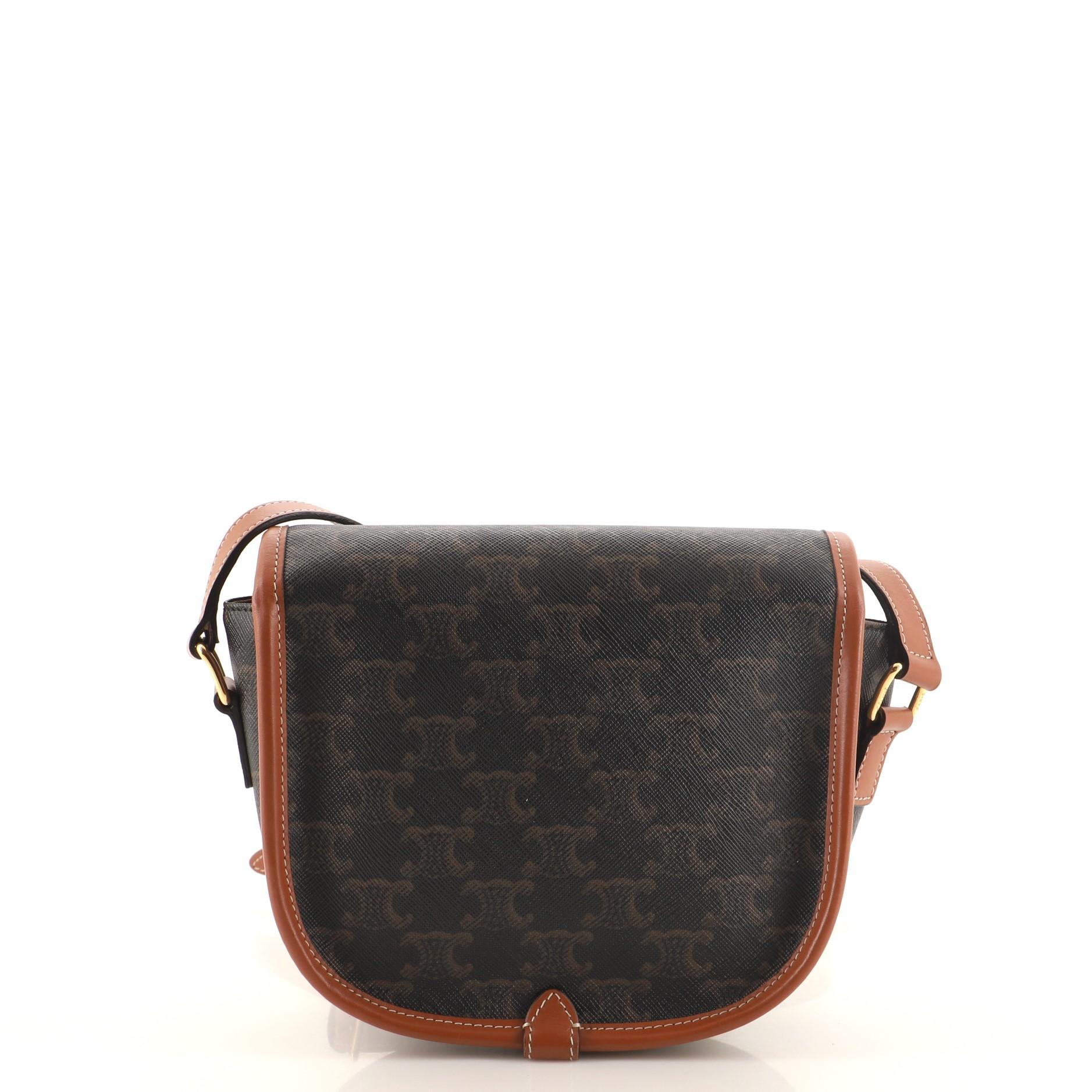 Tasche Triomphe aus beschichtetem Segeltuch Medium von Celine Folco im Zustand „Gut“ in NY, NY