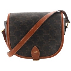 Celine Folco Bag Triomphe Coated Canvas Medium