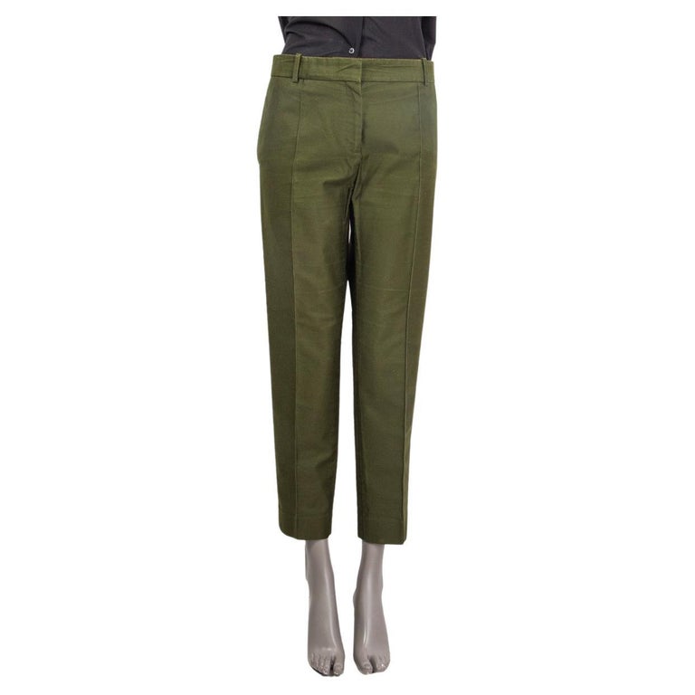 CHRISTINE GREEN COTTON PANTS
