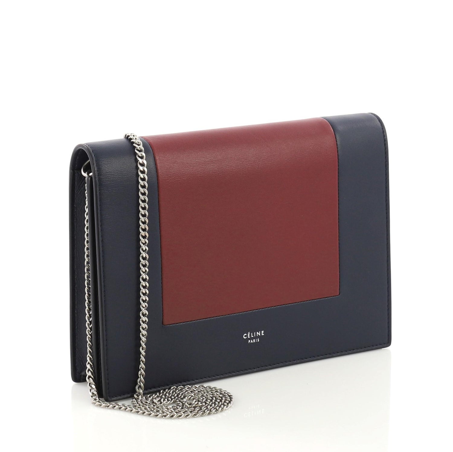 Celine Frame Evening Clutch on Chain Leather at 1stDibs | celine clutch on  chain, celine frame clutch, celine bicolor frame clutch