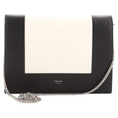 Celine Frame Evening Clutch on Chain Leather