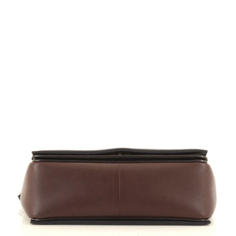 Black Celine Frame Shoulder Bag Leather Medium