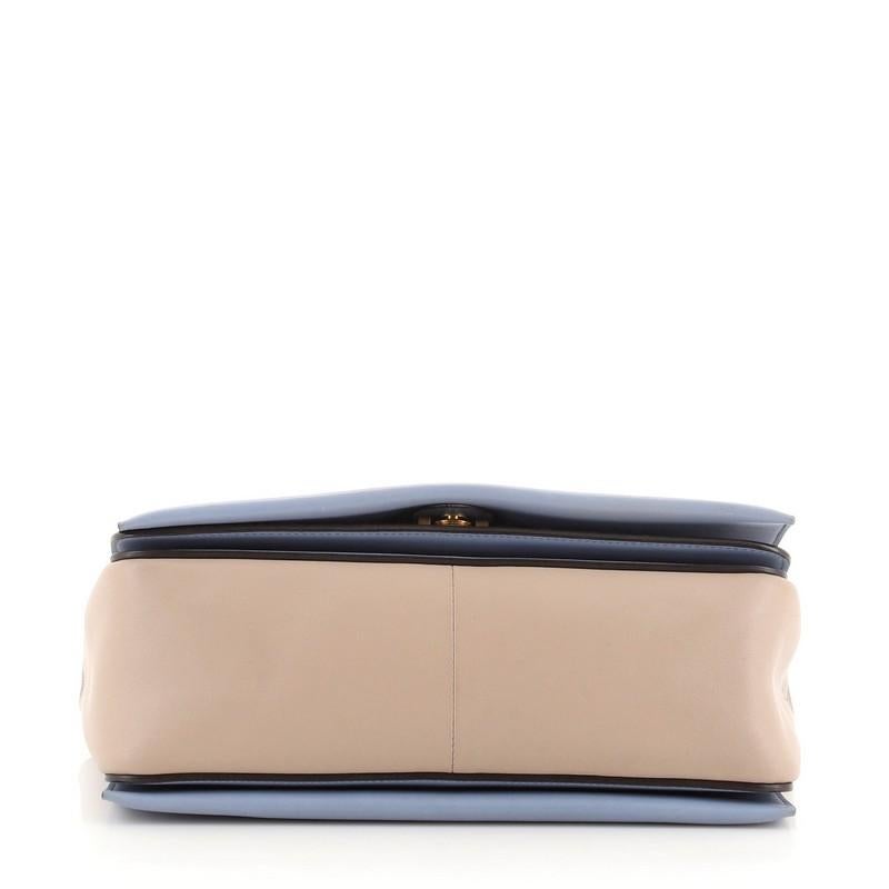 Gray Celine Frame Shoulder Bag Leather Medium
