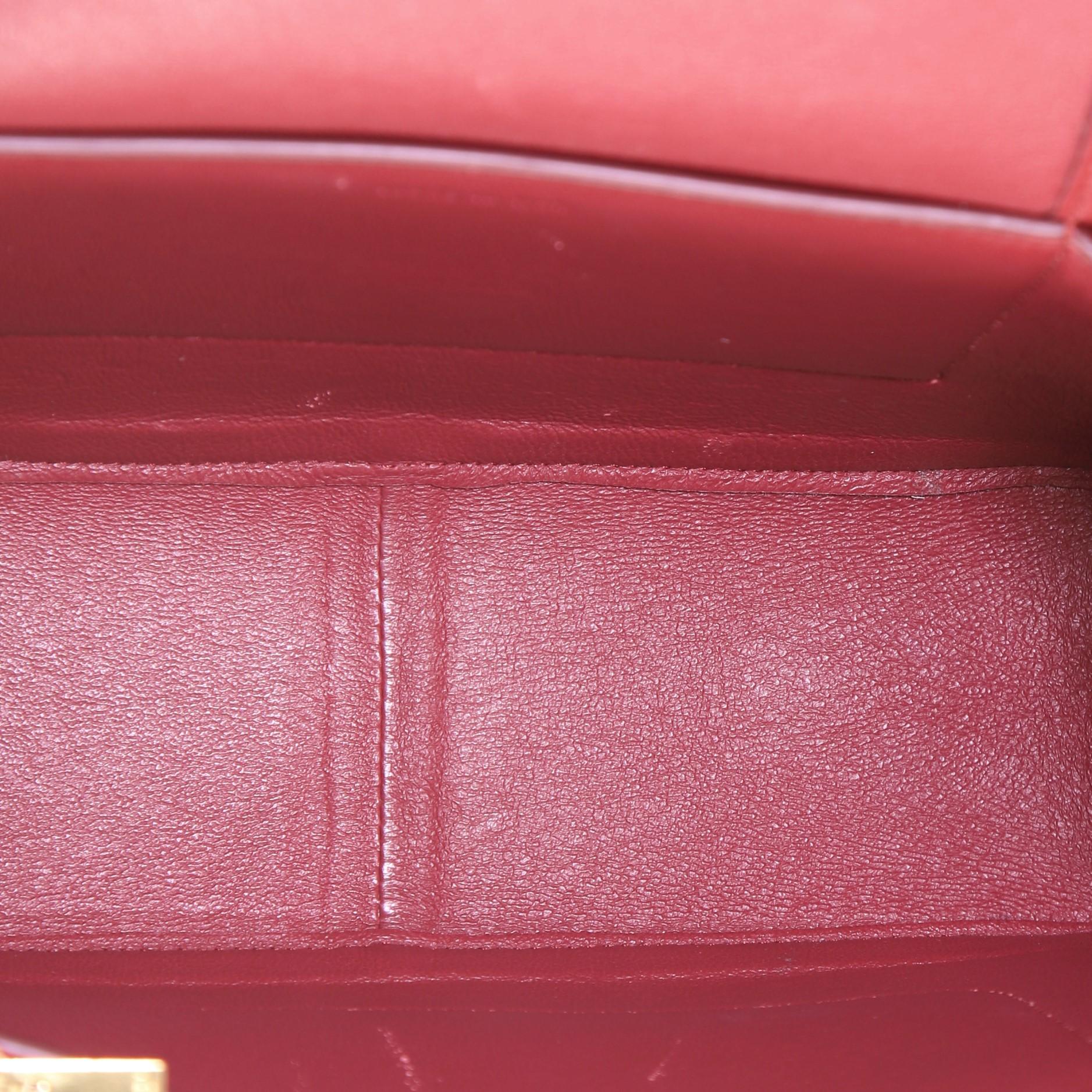 Brown Celine Frame Shoulder Bag Leather Medium