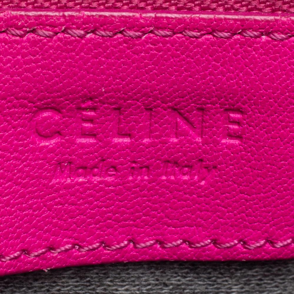 Céline Fuchsia Leather Small Trio Zip Crossbody Bag 2