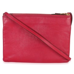 Celine Fuschia Lambskin Large Trio Crossbody