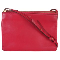 Celine Fuschia Lambskin Large Trio Crossbody