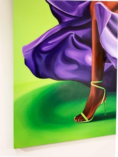 Doing Incredible Things, Glamorous original XL Oil on Canvas, 2022