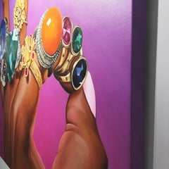 Makes My Day A Little Smoother, Glamorous original XL Oil on Canvas, 2022