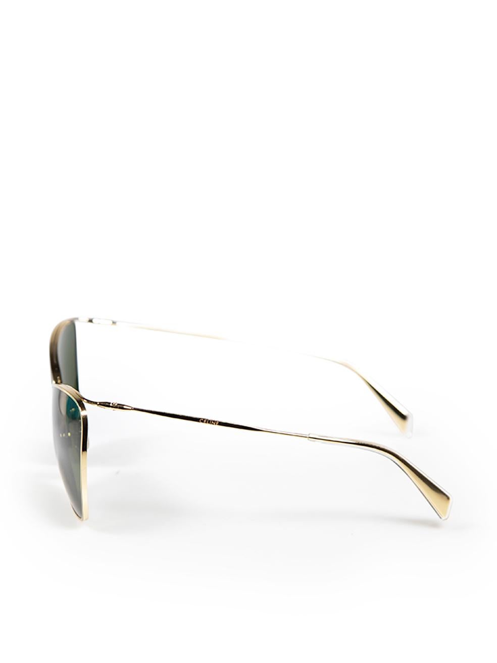Women's Céline Gold Frame Cat Eye Tinted Sunglasses For Sale