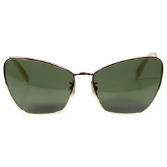 Céline Gold Frame Cat Eye Tinted Sunglasses