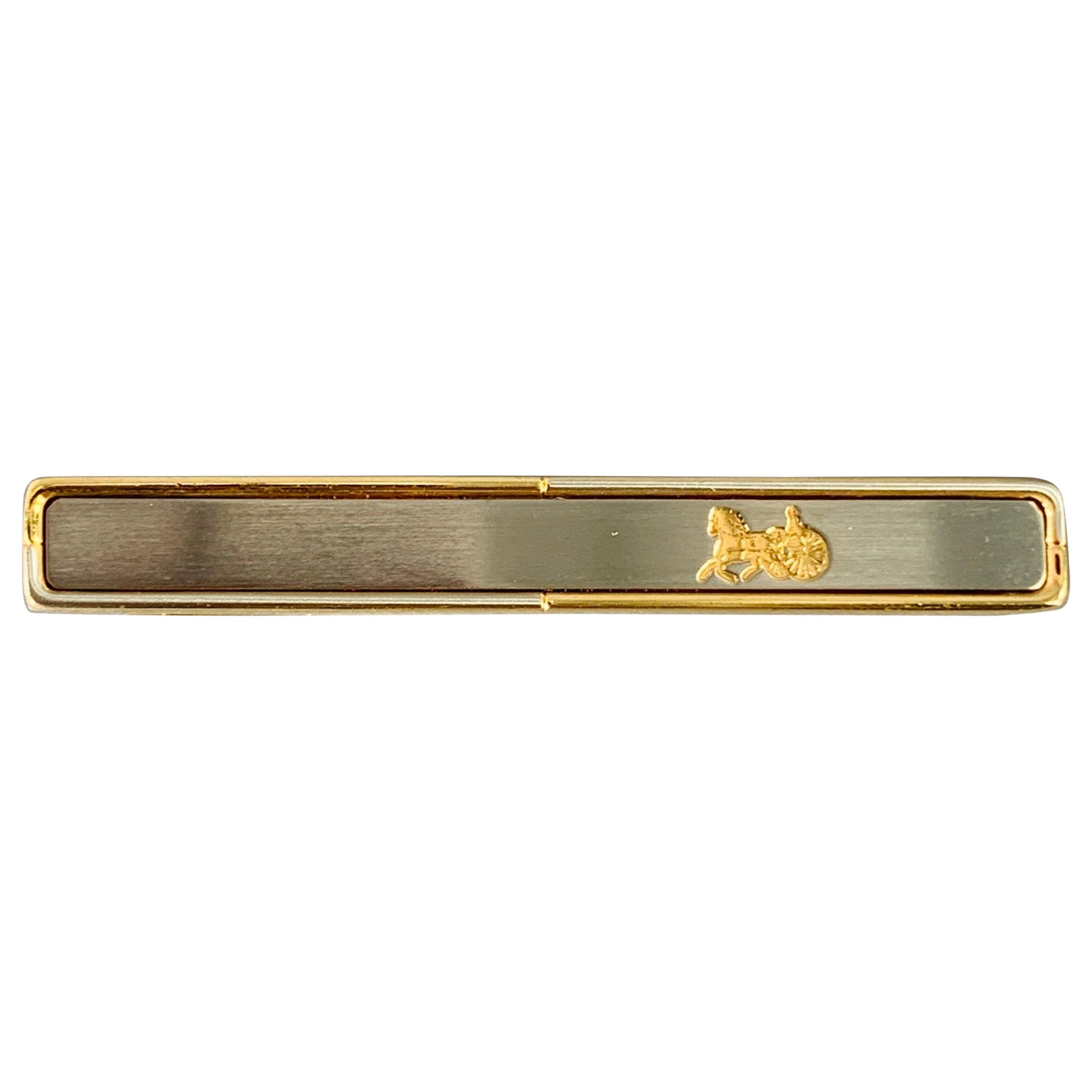 CELINE Gold Logo Metal Tie Clip For Sale