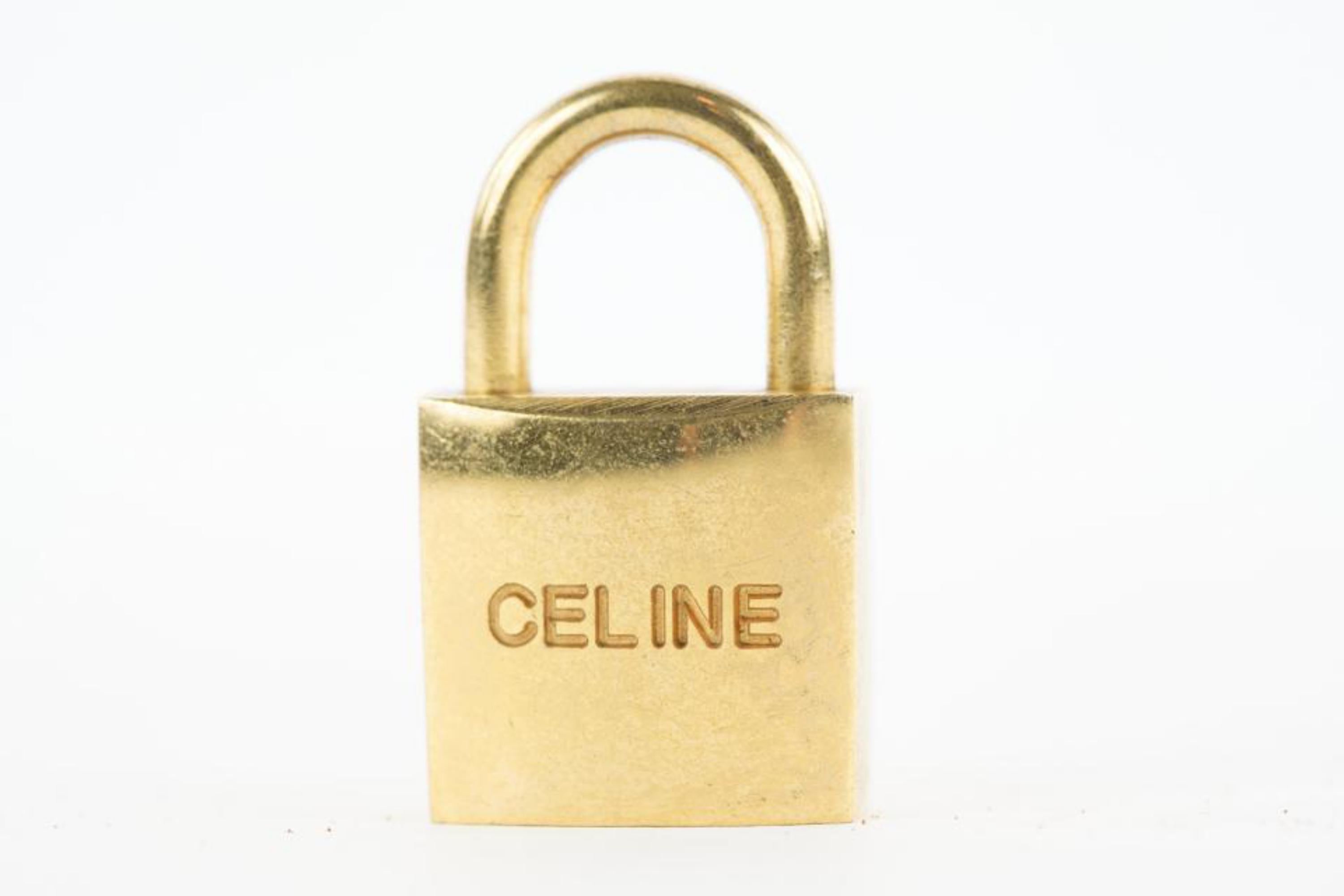 Céline Gold Padlock, Clochette and Key Set Lock Cadena 1cel426 1