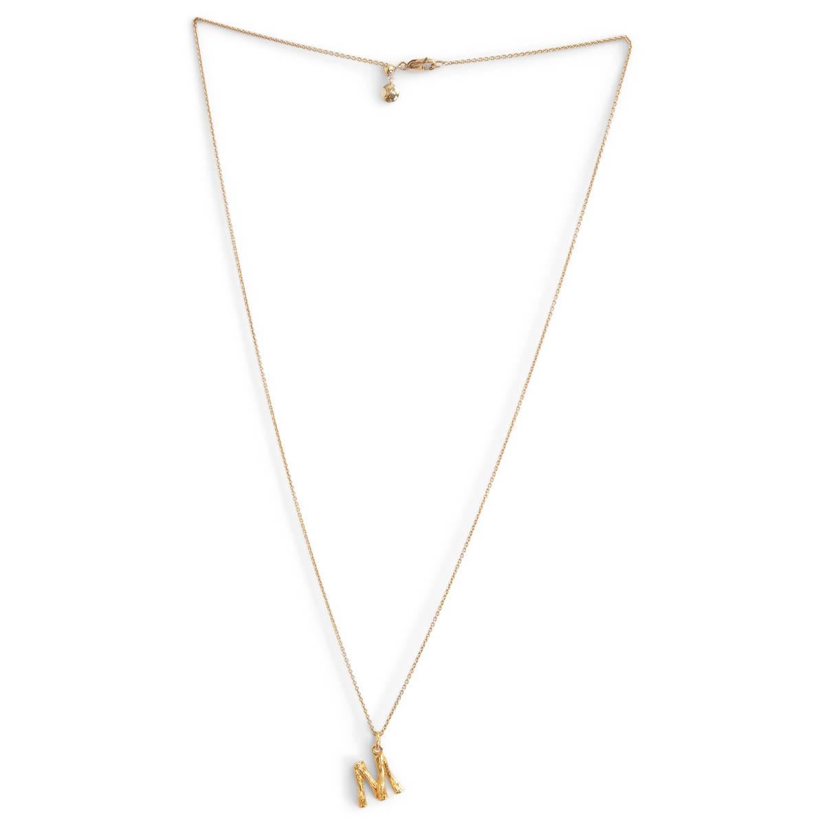 100% authentic Céline alpahbet necklace M in gold plated brass. Has been worn and is in excellent condition. Comes with box and dust bag. 

Measurements
Width	1.5cm (0.6in)
Height	1.5cm (0.6in)
Length	33cm (12.9in)
Hardware	Gold-Tone

All our