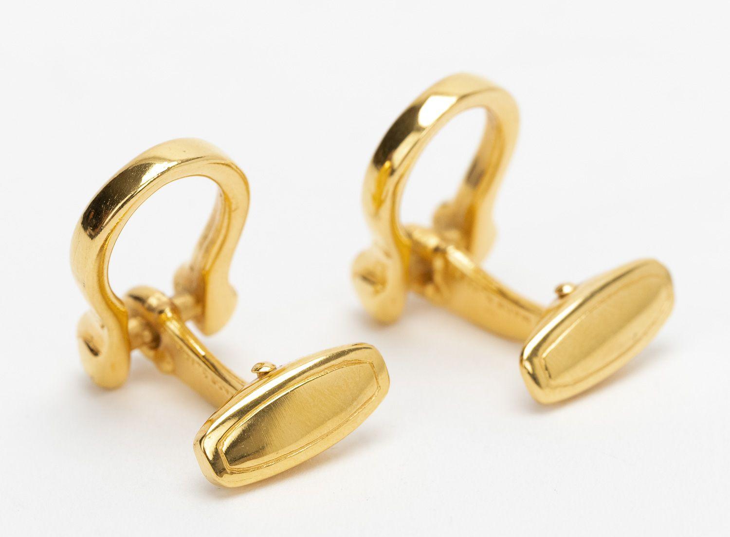 diamond cut 22ct gold plated cufflinks