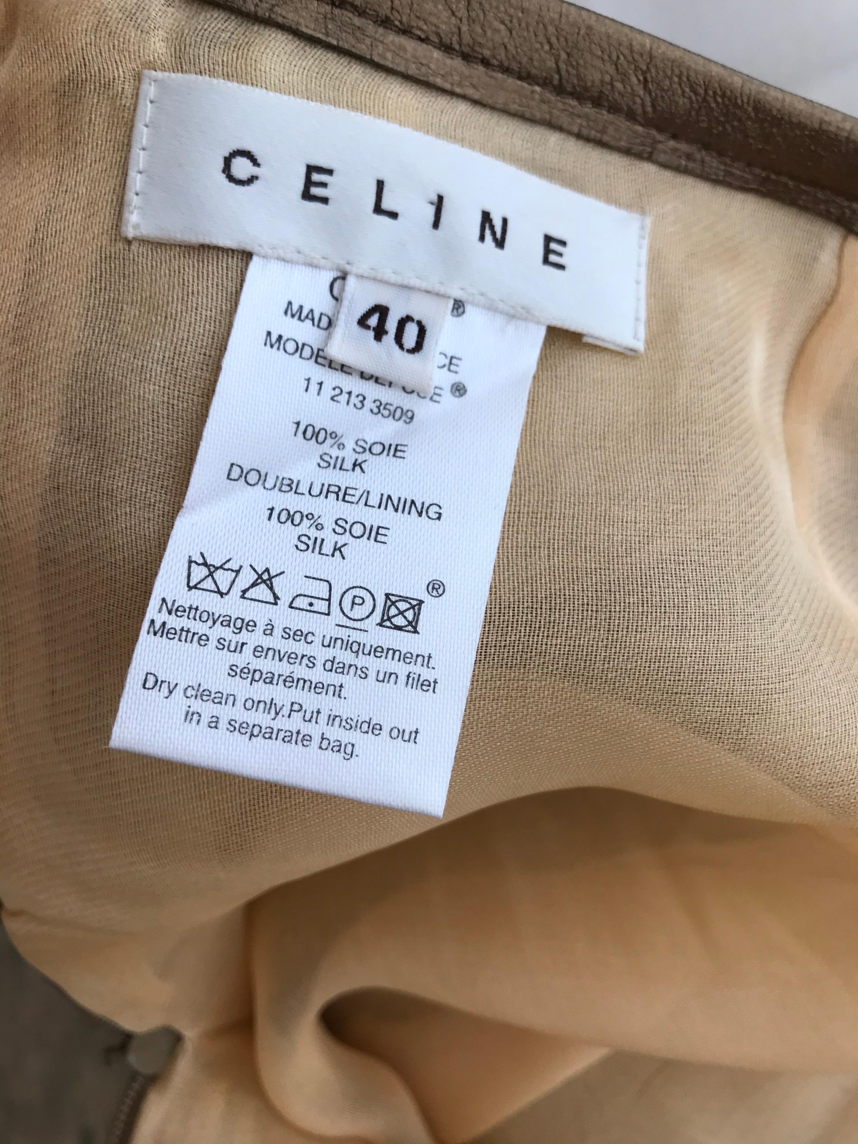 Brown Celine Gold Sequin Mini Skirt