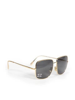 Céline Gold Square Frame verschönert Sonnenbrille