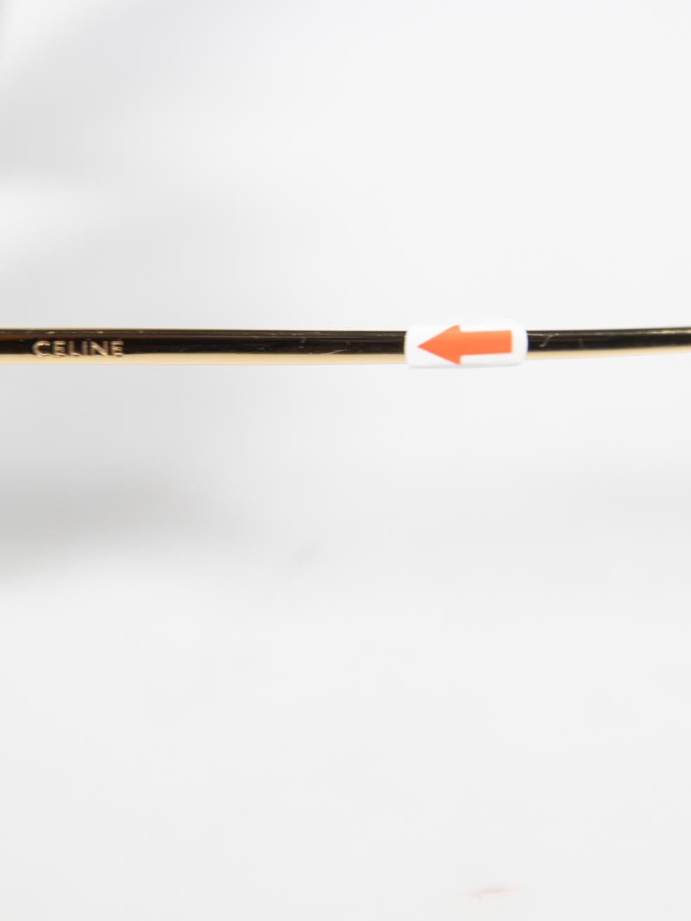 Céline Gold Square Frame Embellished Sunglasses For Sale 2